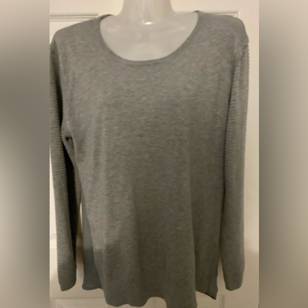 Unique Sweater by Ravel Front knit/Back blouse like - Size L
